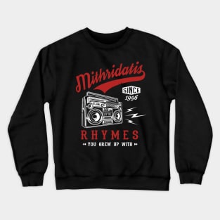 Rhymes You Grew Up With - Red / White Crewneck Sweatshirt